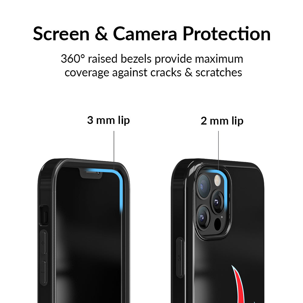 Blue Chrome Flames iPhone Case