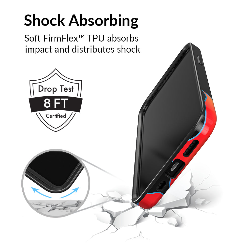 Blue Chrome Flames iPhone Case