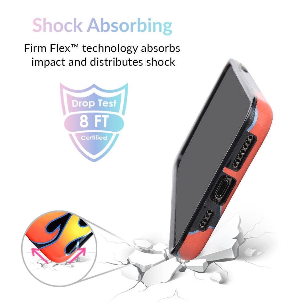 Blue Chrome Flames iPhone Case