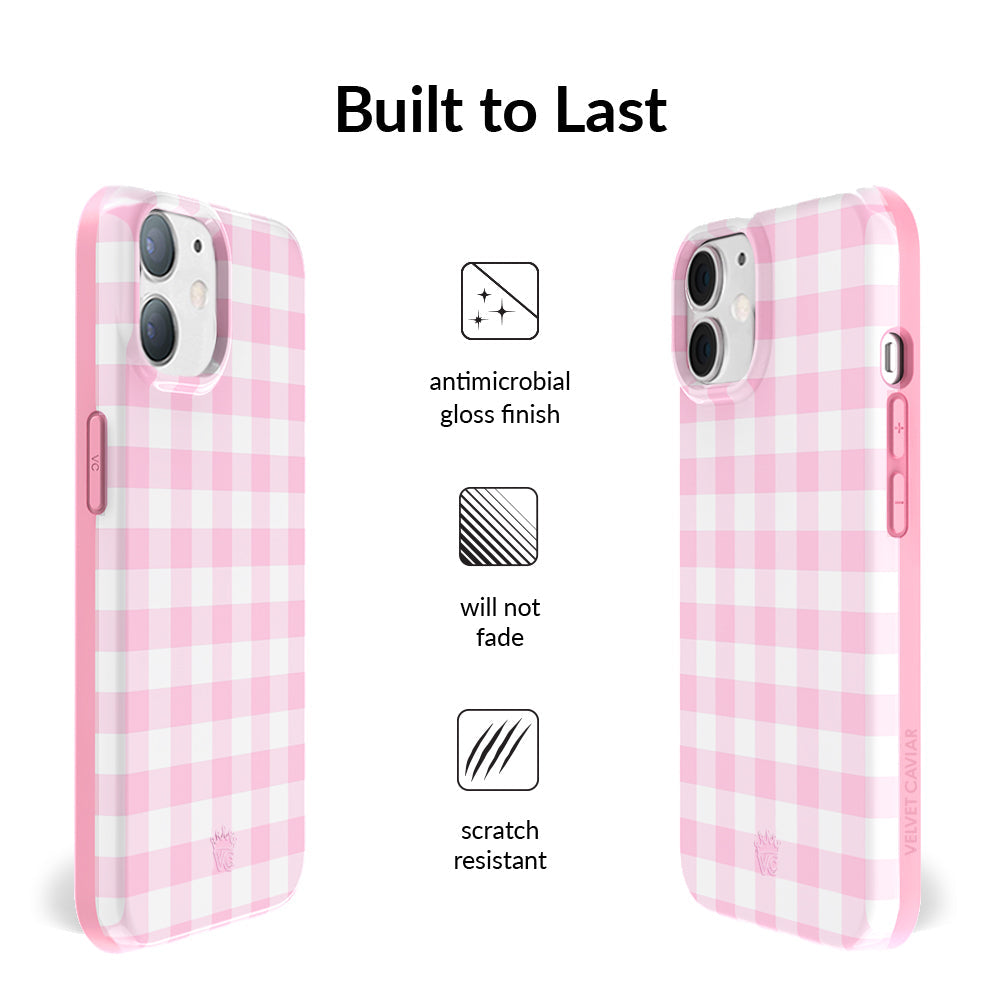 Baby Pink Gingham iPhone Case