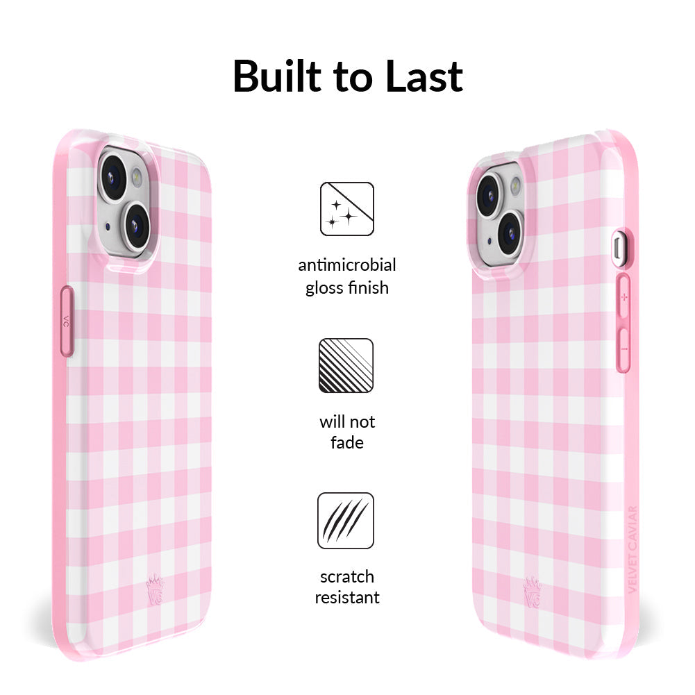 Baby Pink Gingham iPhone Case