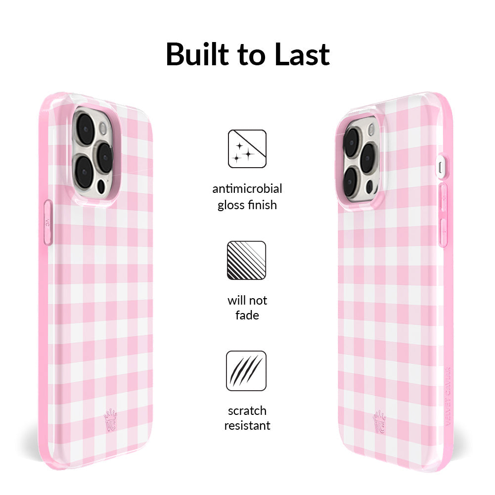 Baby Pink Gingham iPhone Case