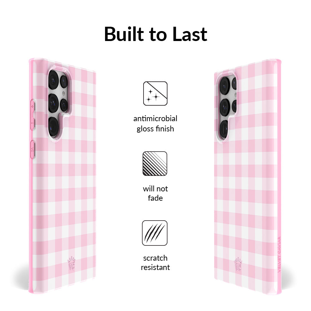 Baby Pink Gingham Samsung Case