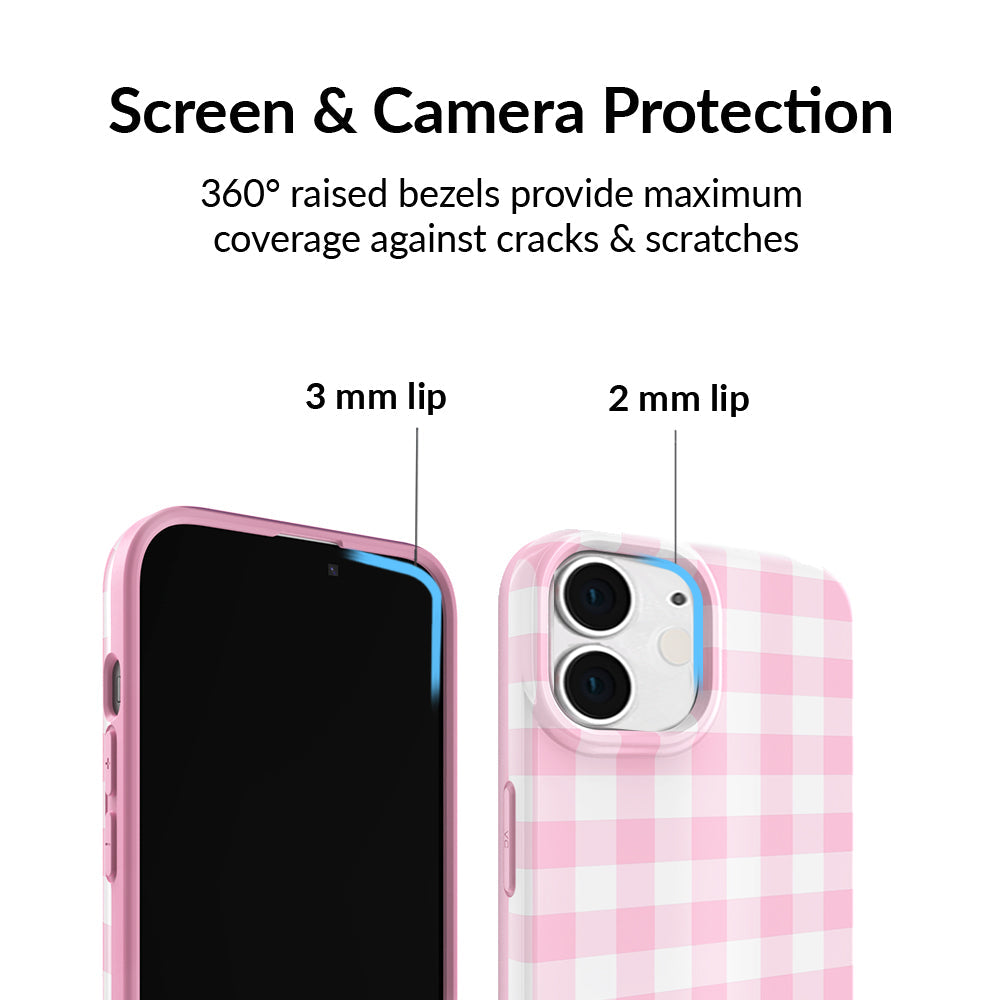 Baby Pink Gingham iPhone Case