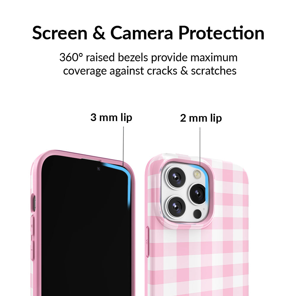 Baby Pink Gingham iPhone Case