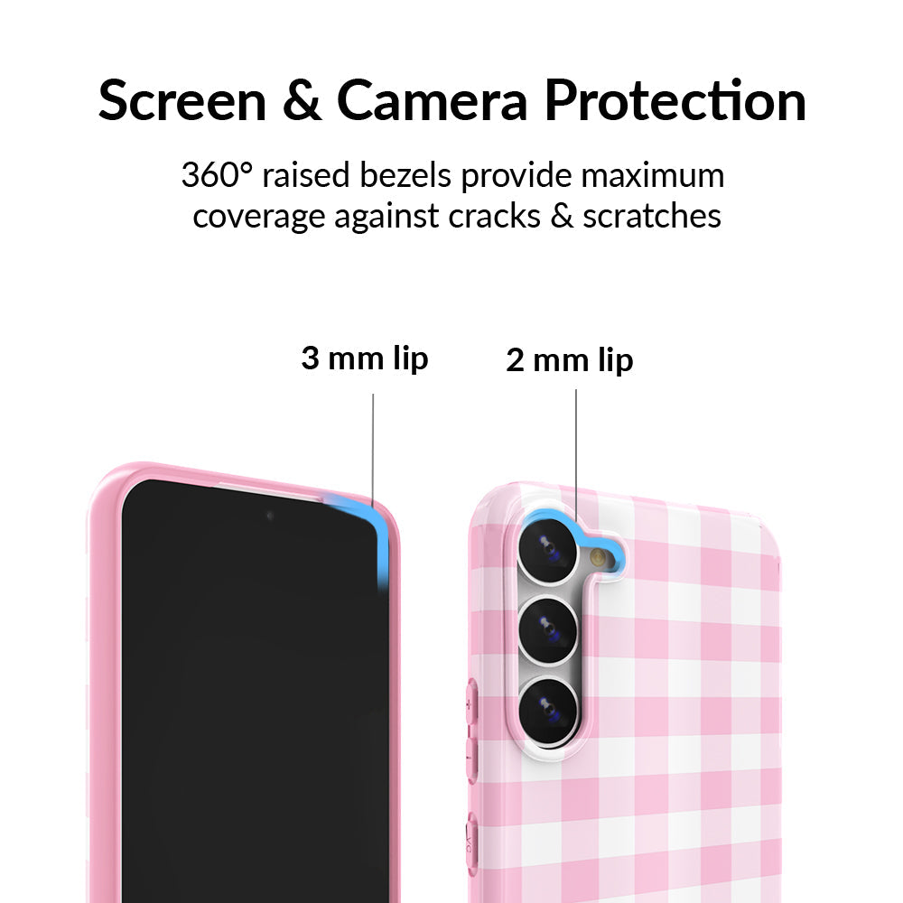 Baby Pink Gingham Samsung Case