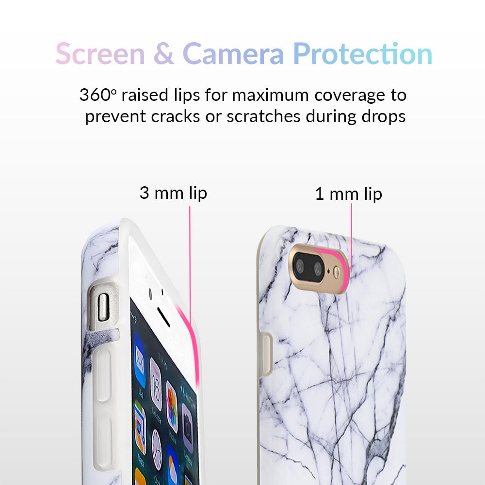 White & Gray Marble iPhone Case