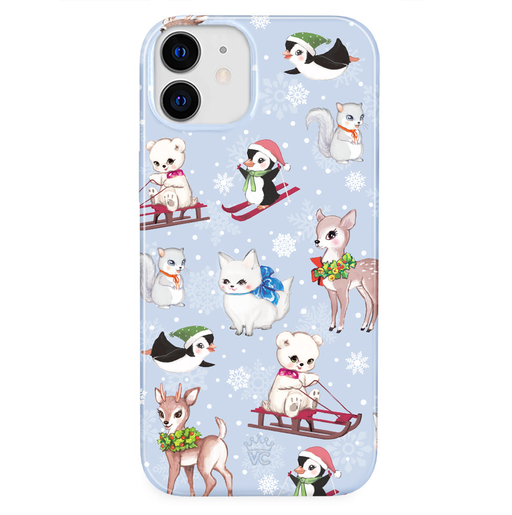 Winter Wonderland Baby Animals iPhone Case