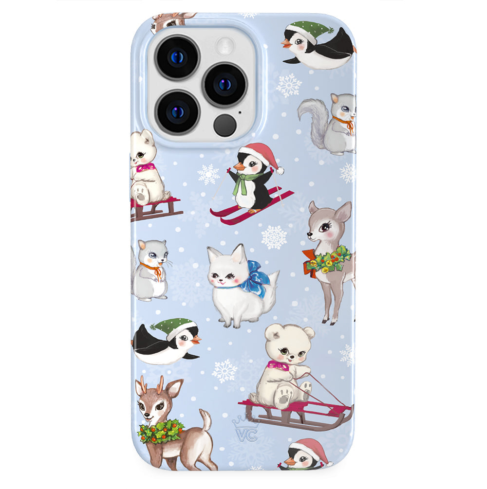 Winter Wonderland Baby Animals iPhone Case