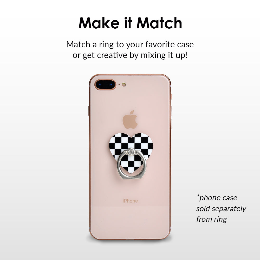 Black Checkered Grip Ring