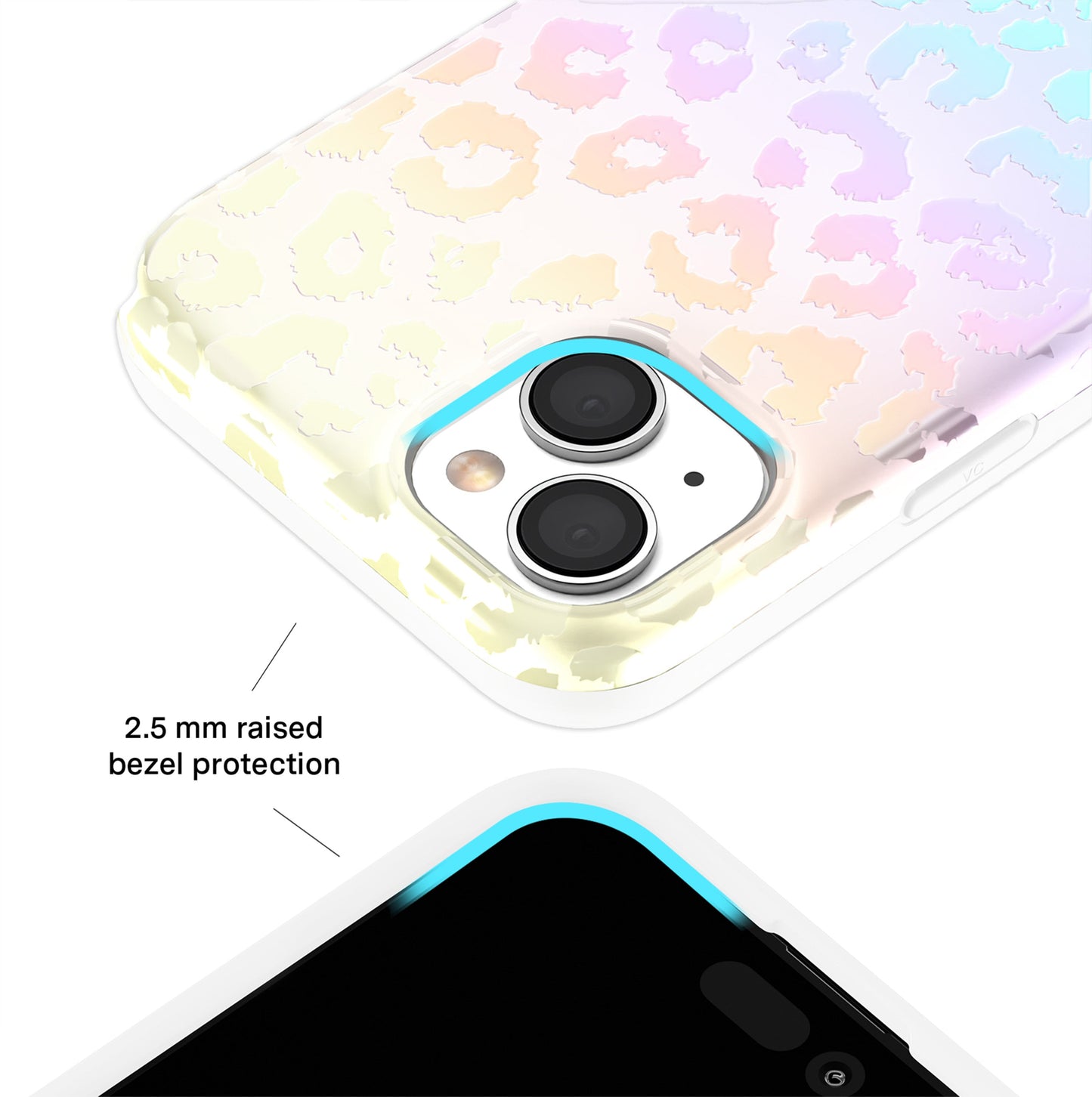 White Opal Leopard iPhone Case