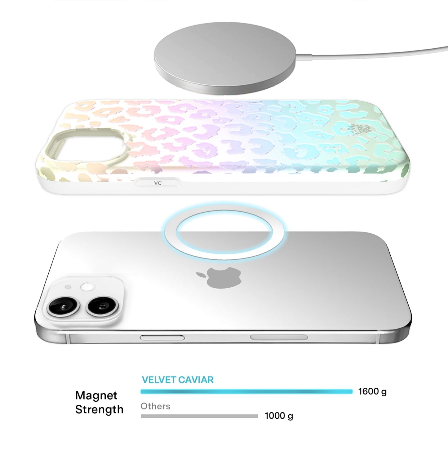 White Opal Leopard iPhone Case