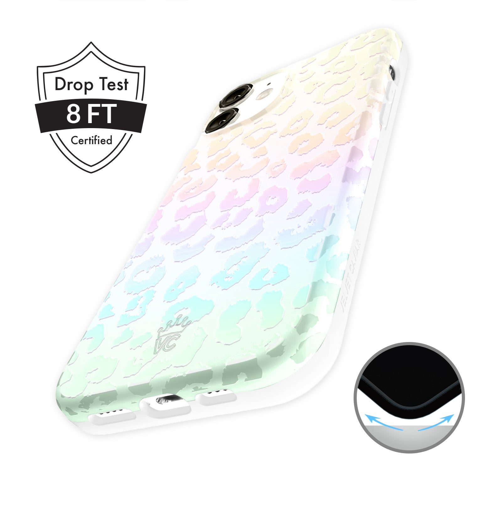 White Opal Leopard iPhone Case