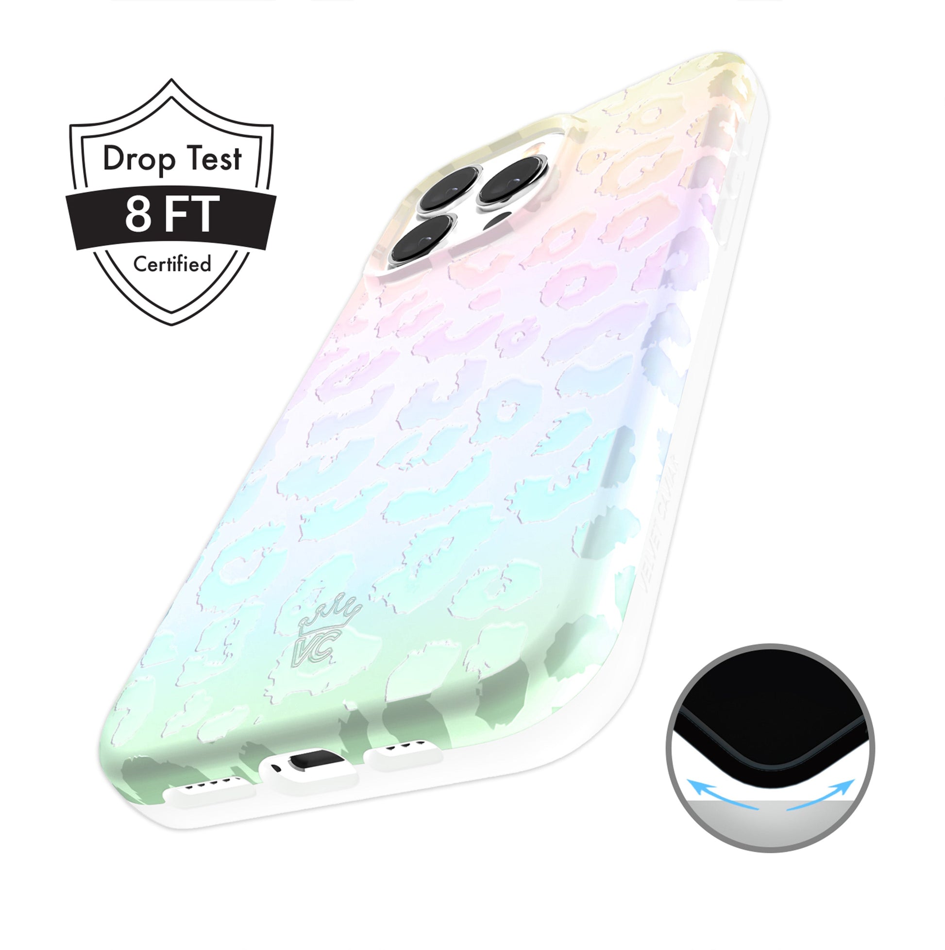 White Opal Leopard iPhone Case