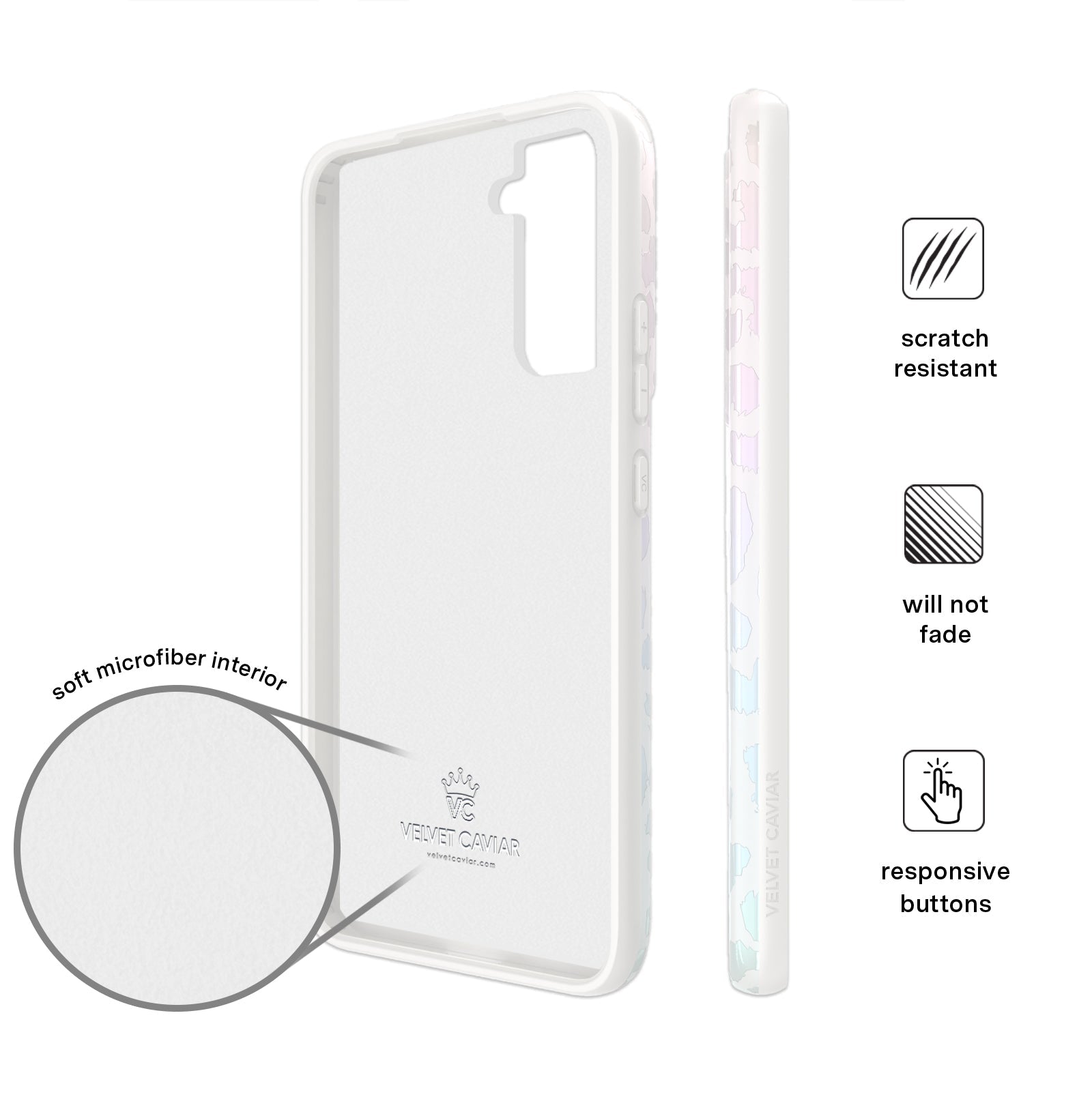 White Opal Leopard Samsung Case