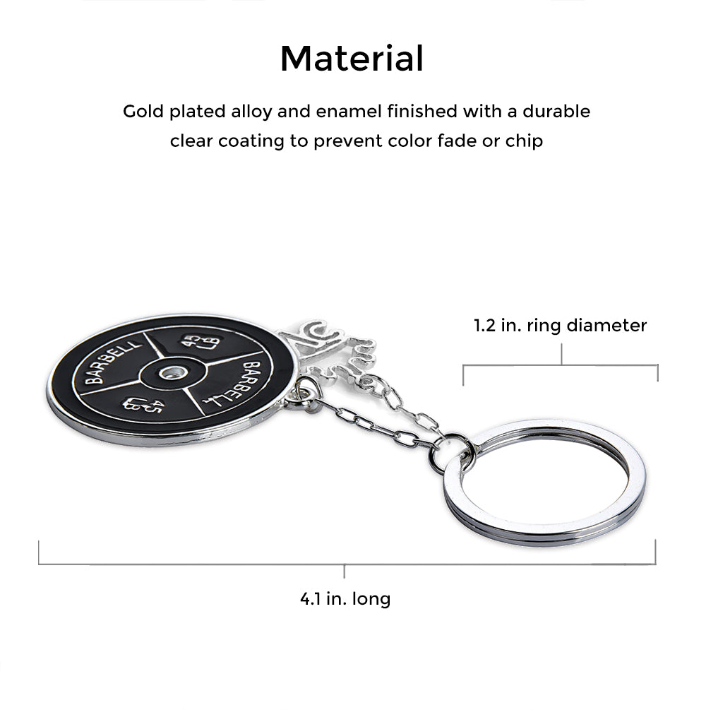 Barbell Keychain