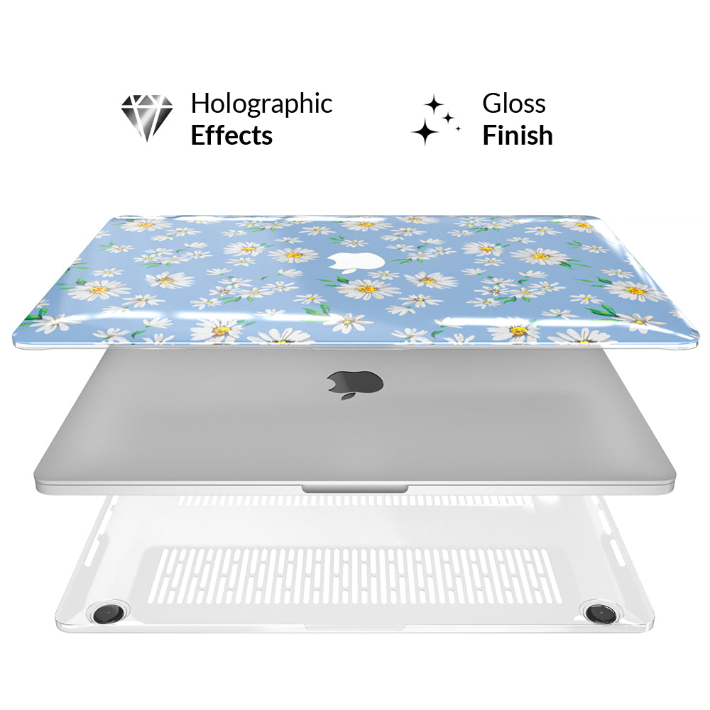 Blue Daisy MacBook Case