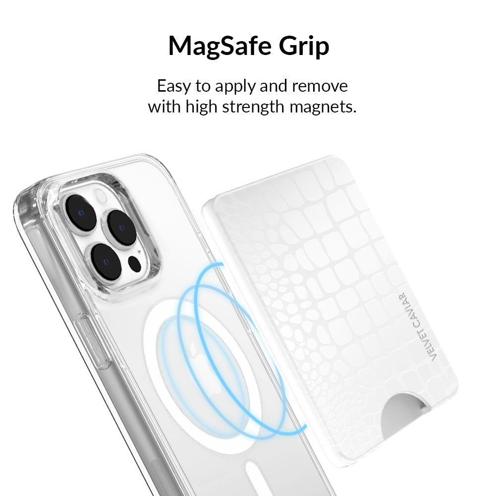 White Croc MagSafe Wallet