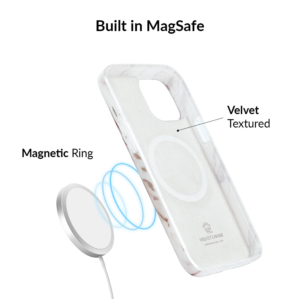 White Marble Rose Gold Chrome 2.0 iPhone Case