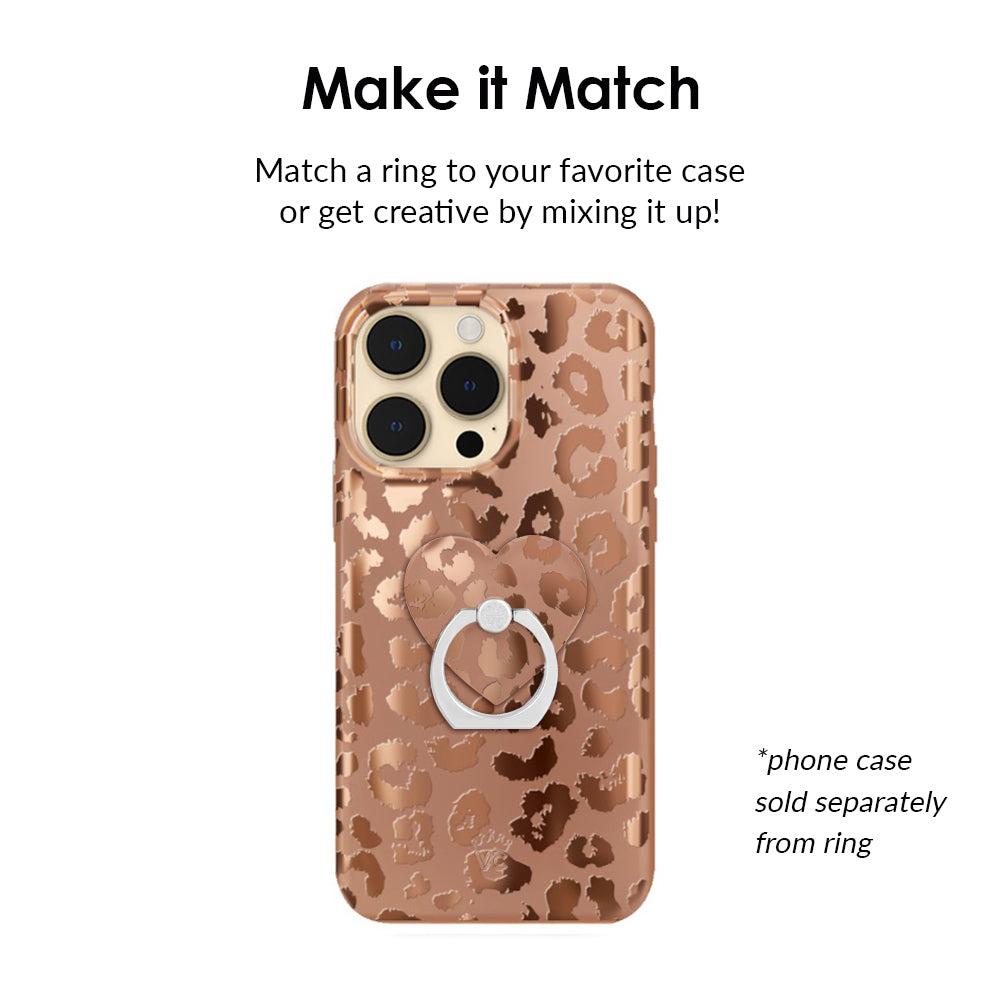 Bronze Chrome Leopard Phone Ring