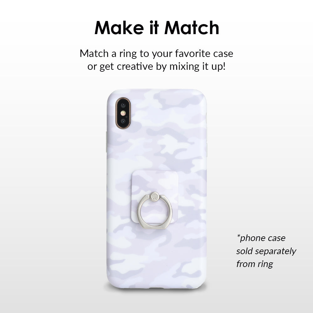 White Clouds Camo Phone Ring