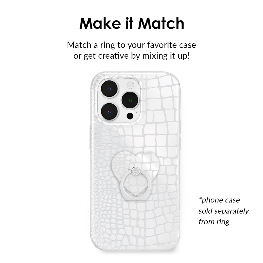 White Croc Phone Ring