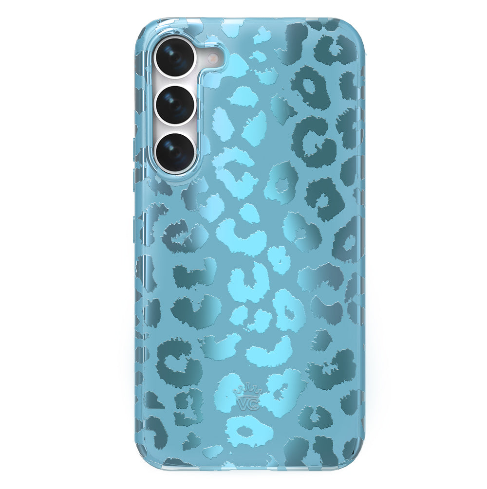 Blue Sapphire Leopard Samsung Case