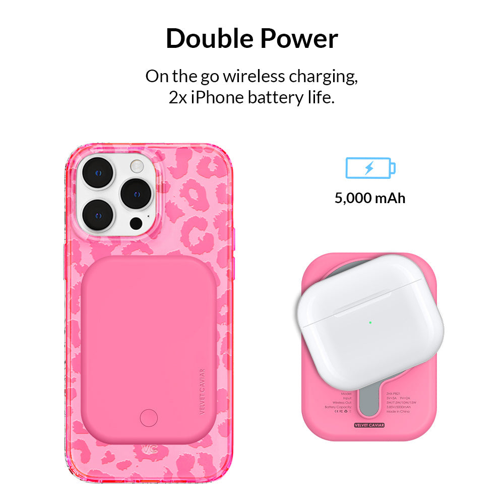 Candy Pink MagSafe Battery Power Pack