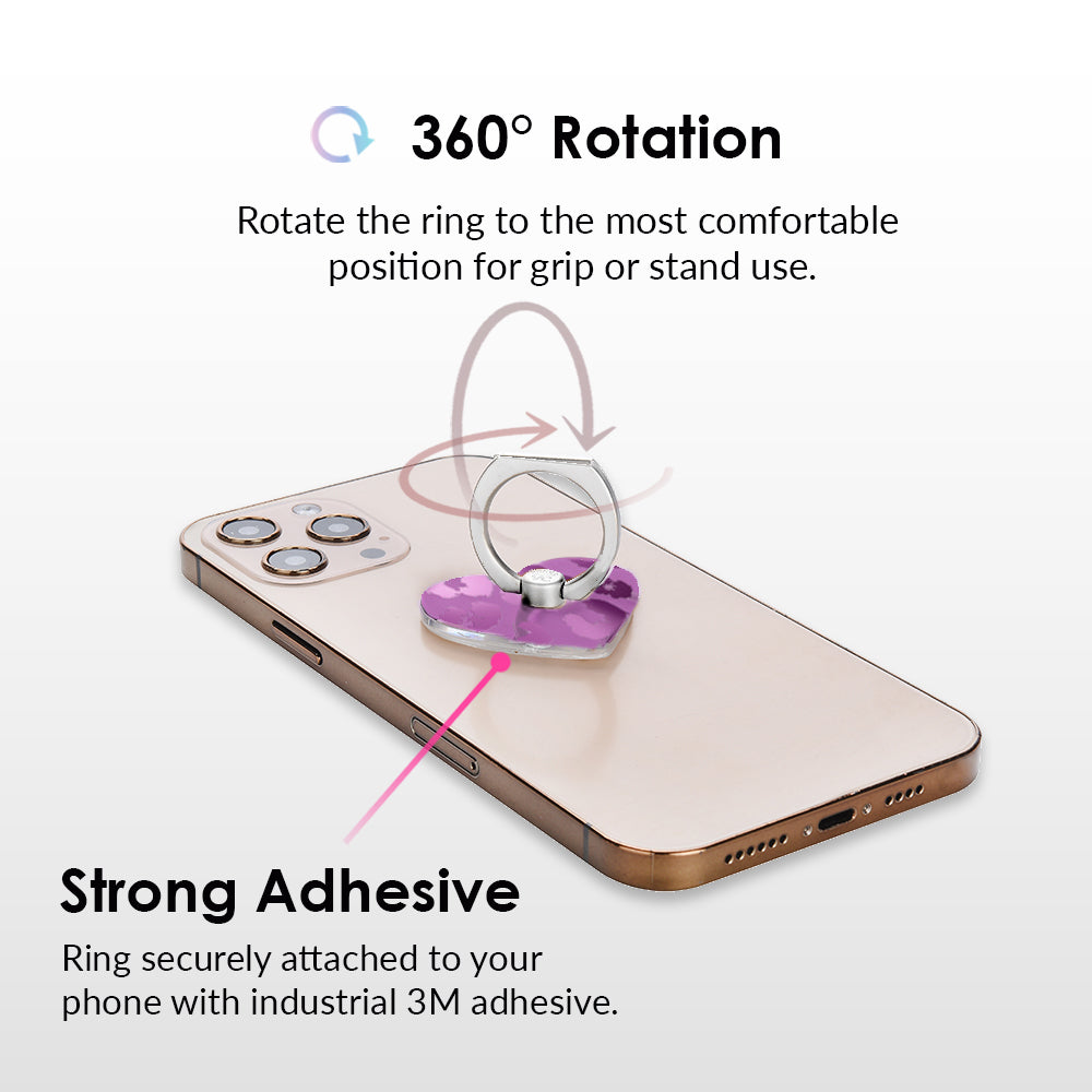 Amethyst Leopard Phone Ring