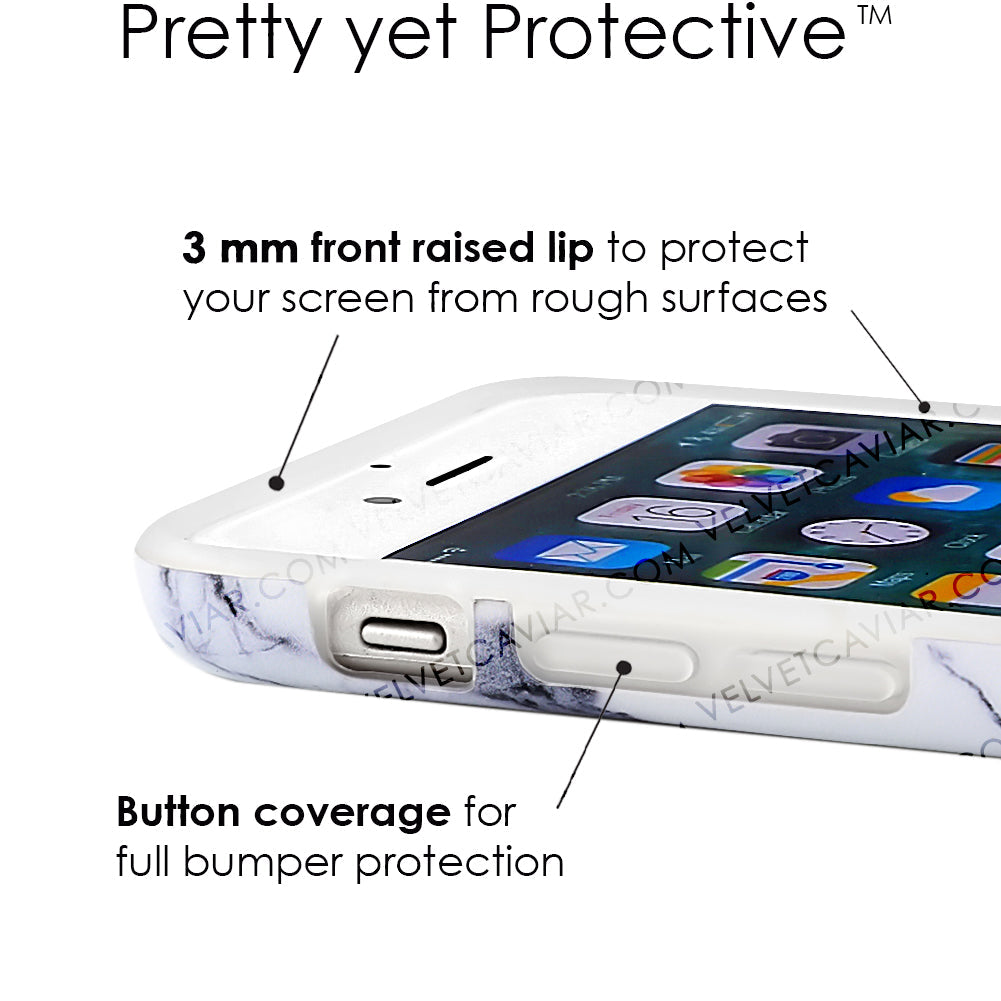 White & Gray Marble iPhone Case