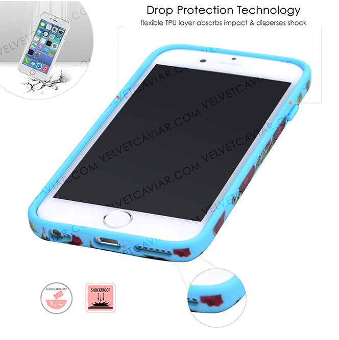 Blue Roses Floral iPhone Case