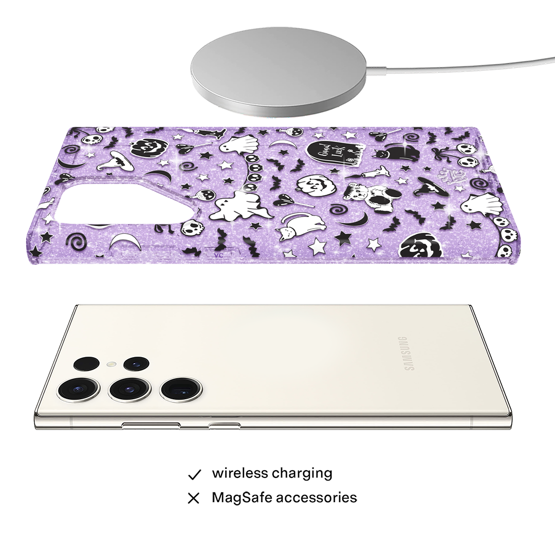 Witchy Lilac Glitter Samsung Case