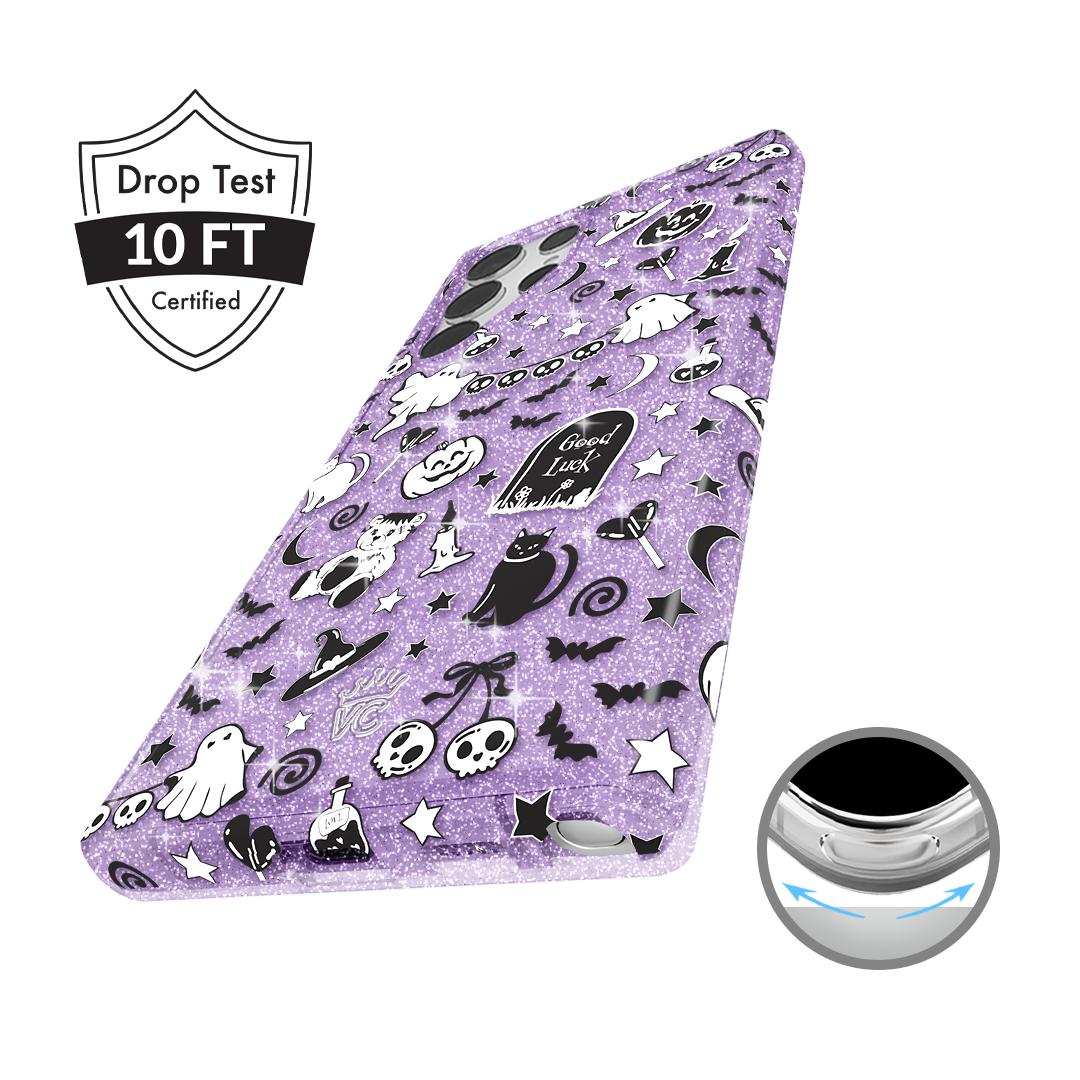 Witchy Lilac Glitter Samsung Case