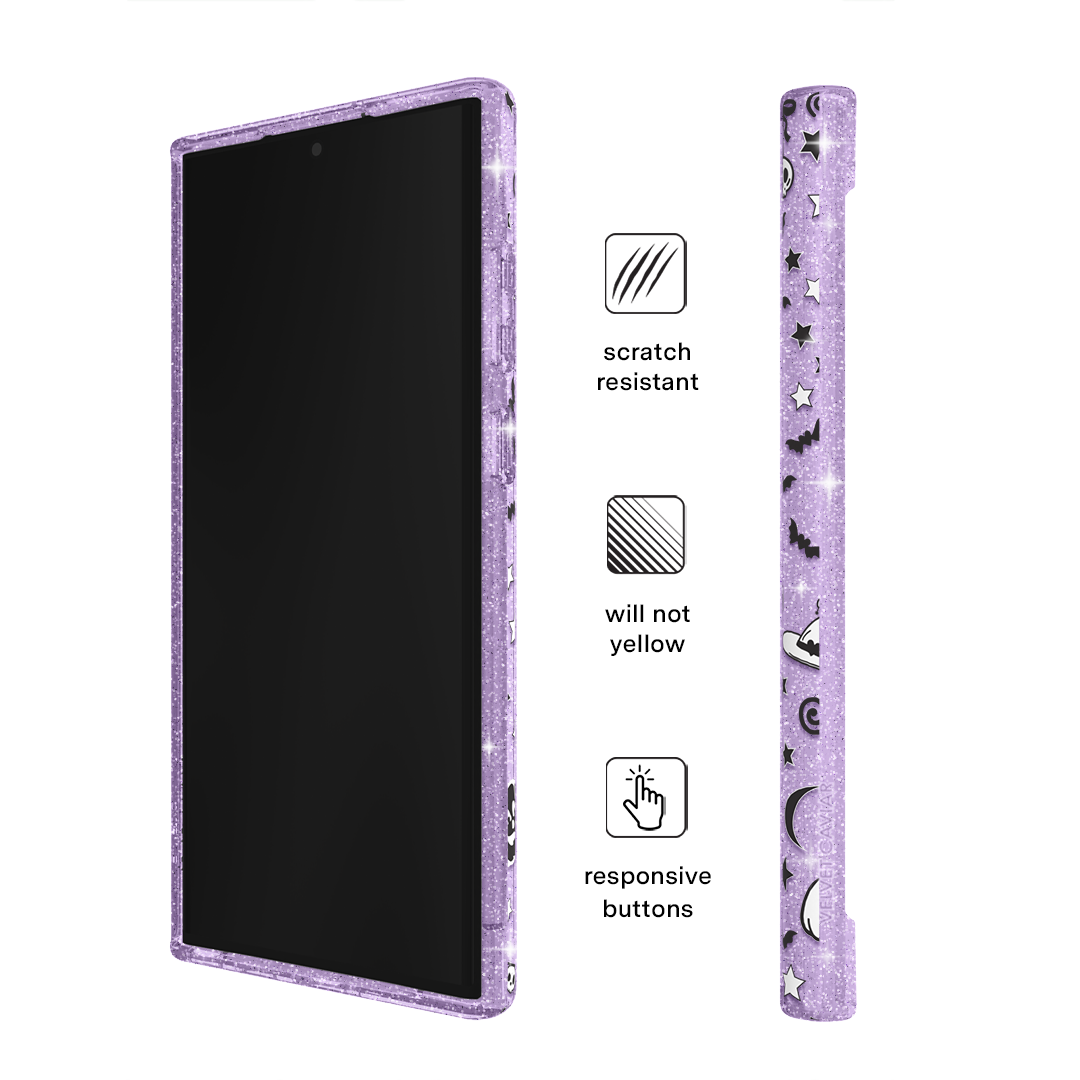 Witchy Lilac Glitter Samsung Case