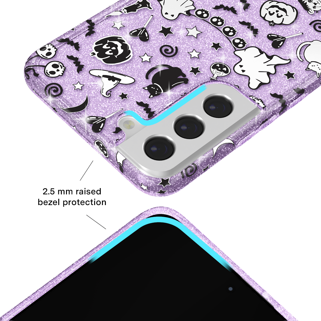 Witchy Lilac Glitter Samsung Case
