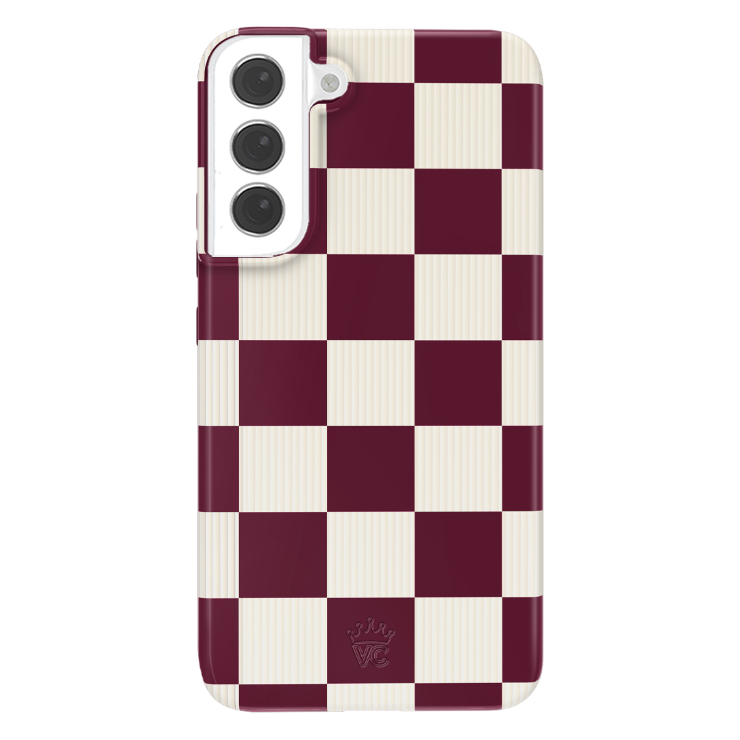 Burgundy Vibe Checker Samsung Case
