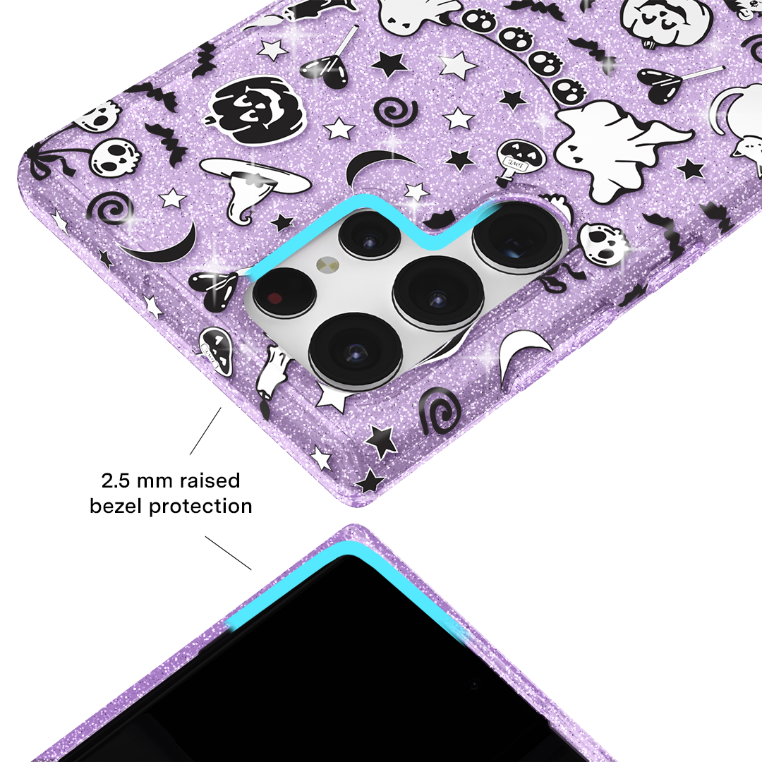 Witchy Lilac Glitter Samsung Case