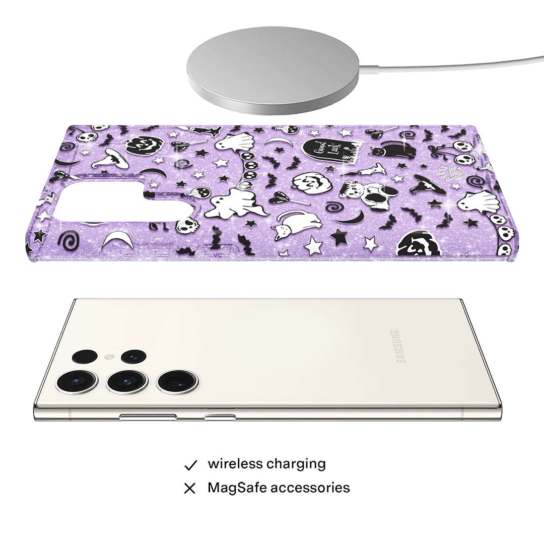 Witchy Lilac Glitter Samsung Case