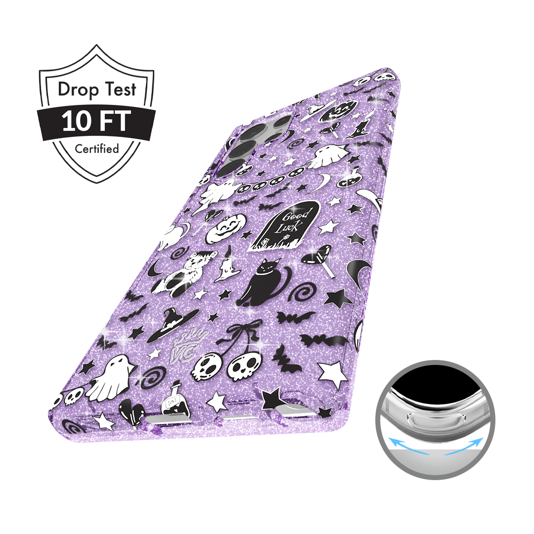 Witchy Lilac Glitter Samsung Case