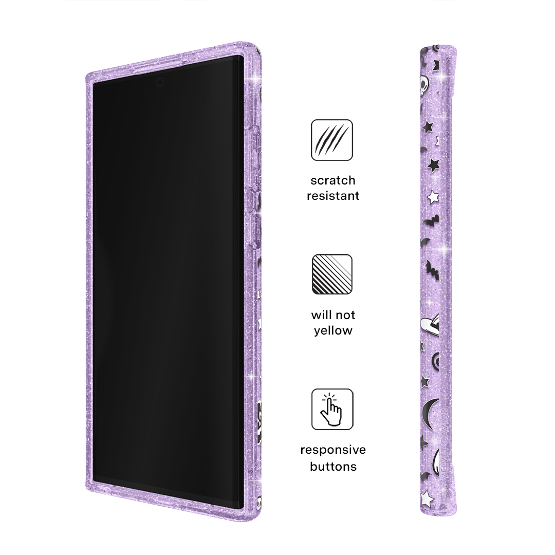 Witchy Lilac Glitter Samsung Case