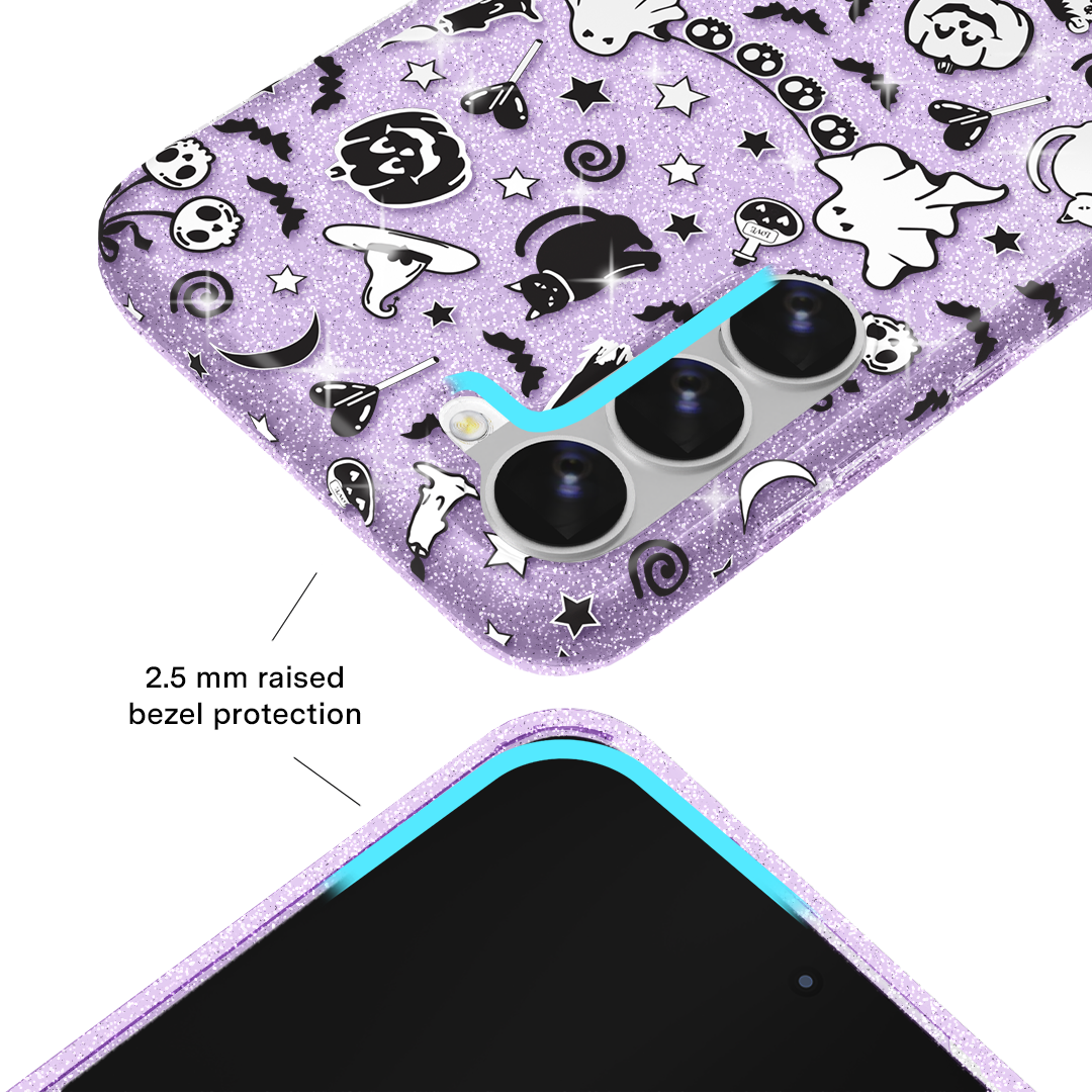 Witchy Lilac Glitter Samsung Case