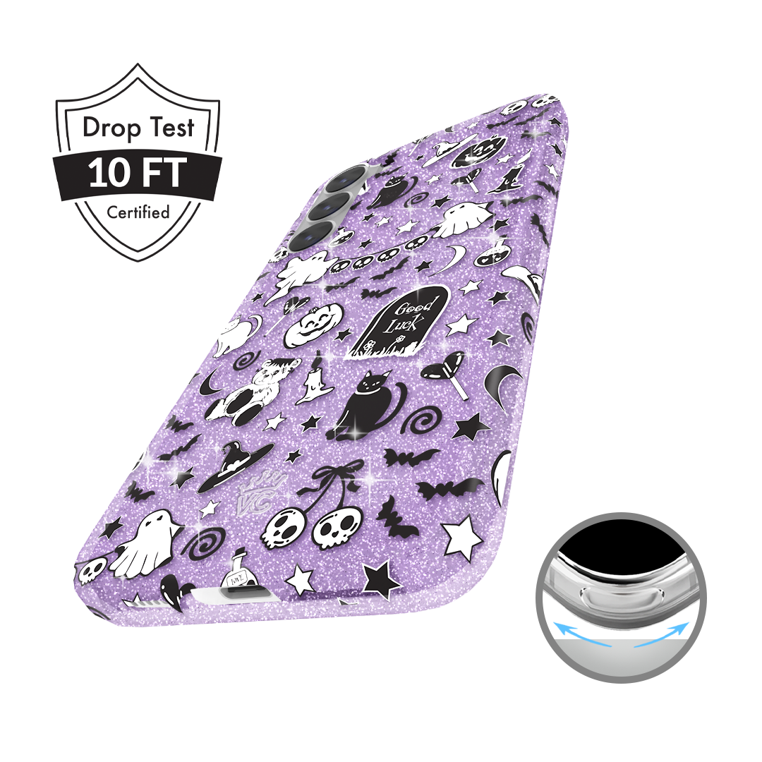 Witchy Lilac Glitter Samsung Case