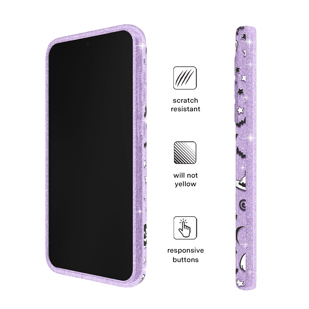 Witchy Lilac Glitter Samsung Case