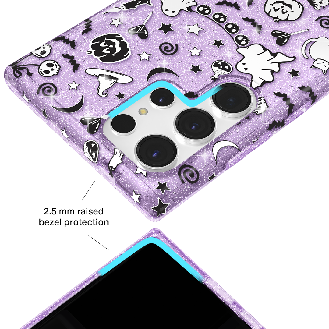 Witchy Lilac Glitter Samsung Case