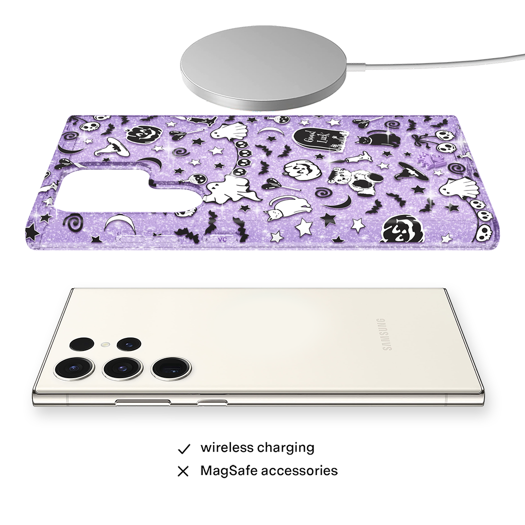 Witchy Lilac Glitter Samsung Case