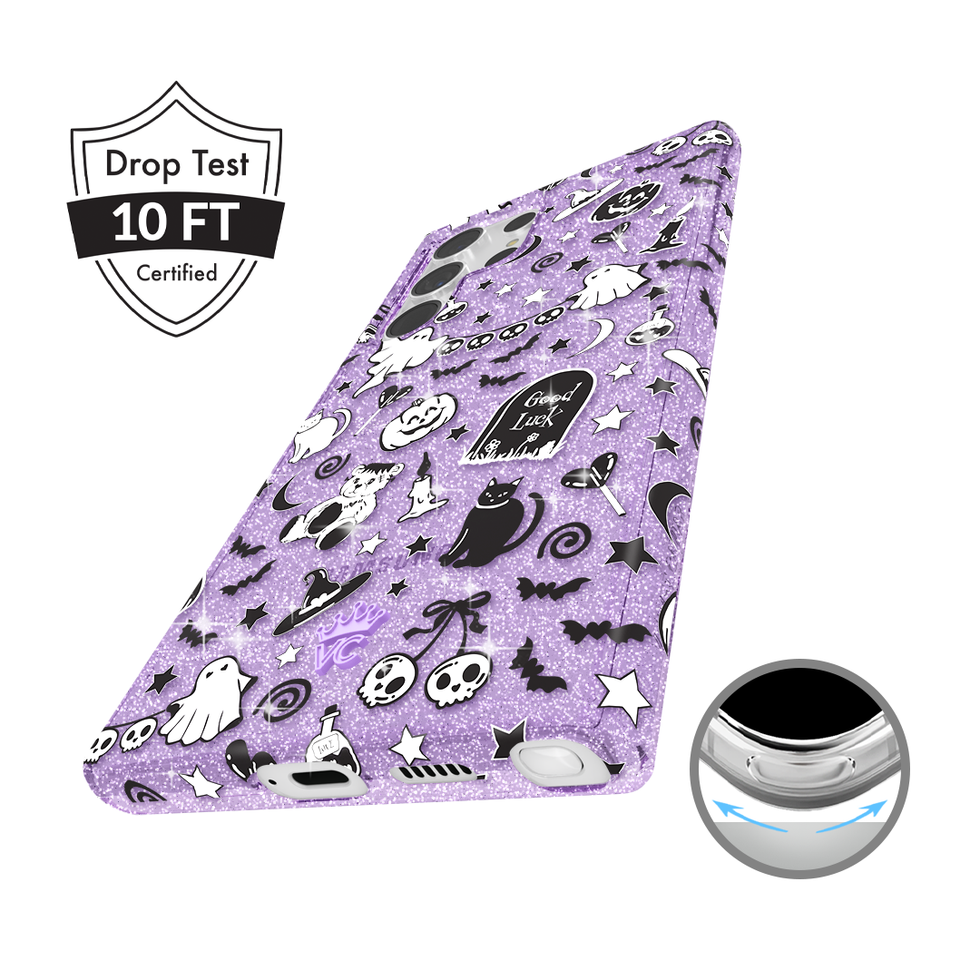 Witchy Lilac Glitter Samsung Case
