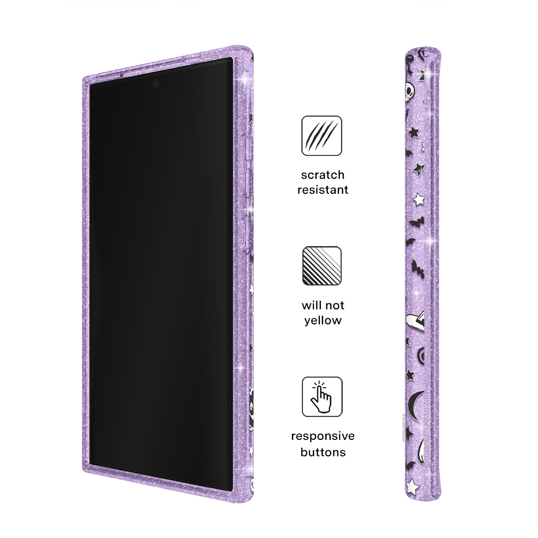 Witchy Lilac Glitter Samsung Case