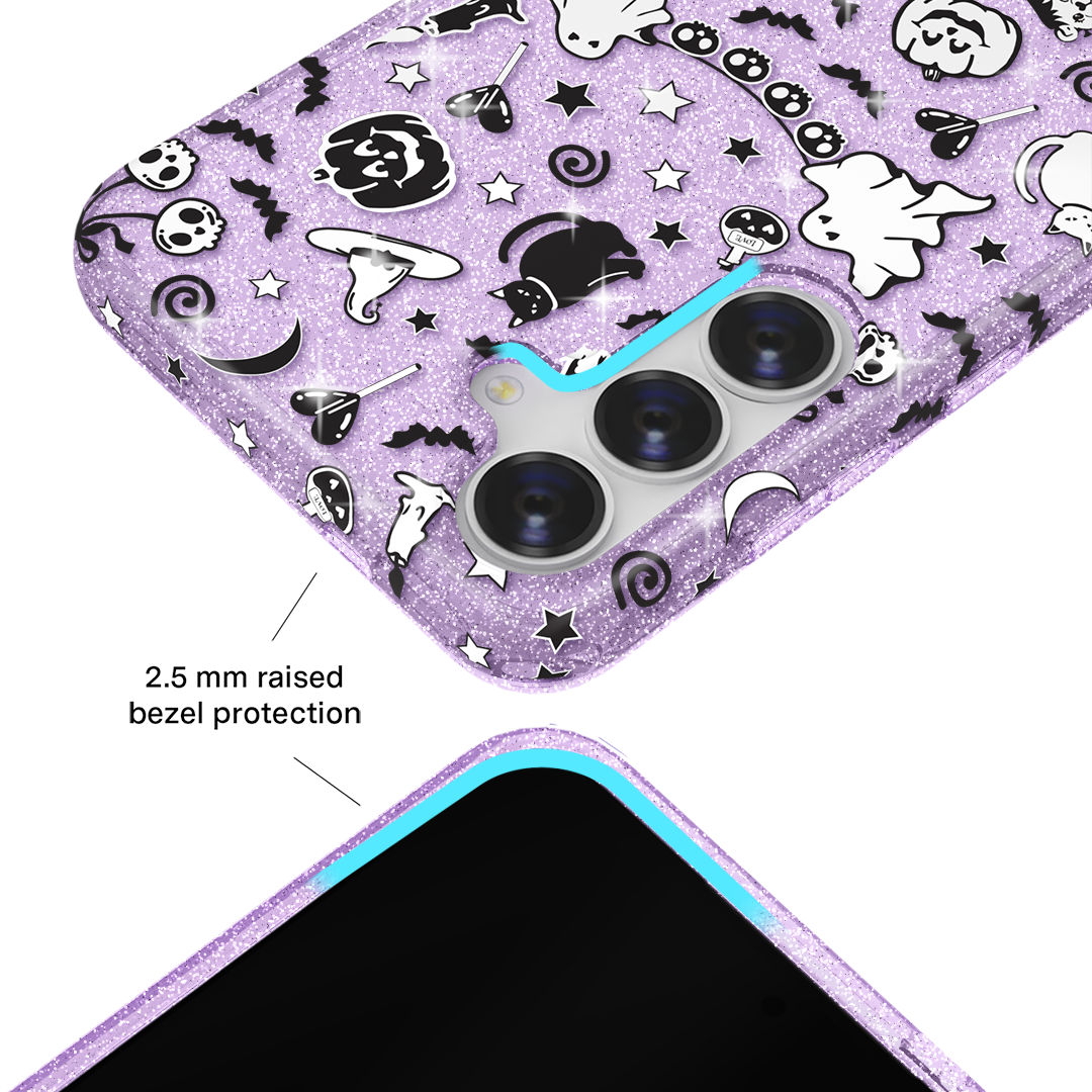 Witchy Lilac Glitter Samsung Case