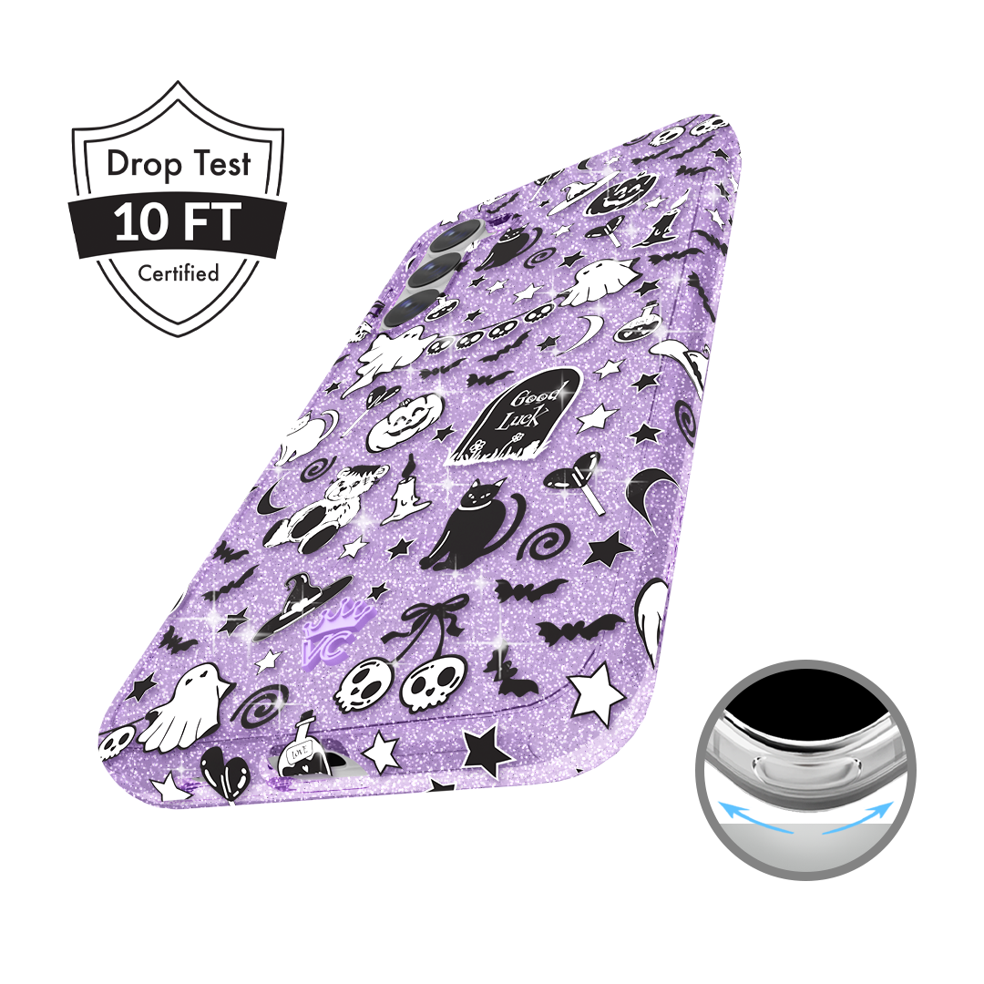 Witchy Lilac Glitter Samsung Case