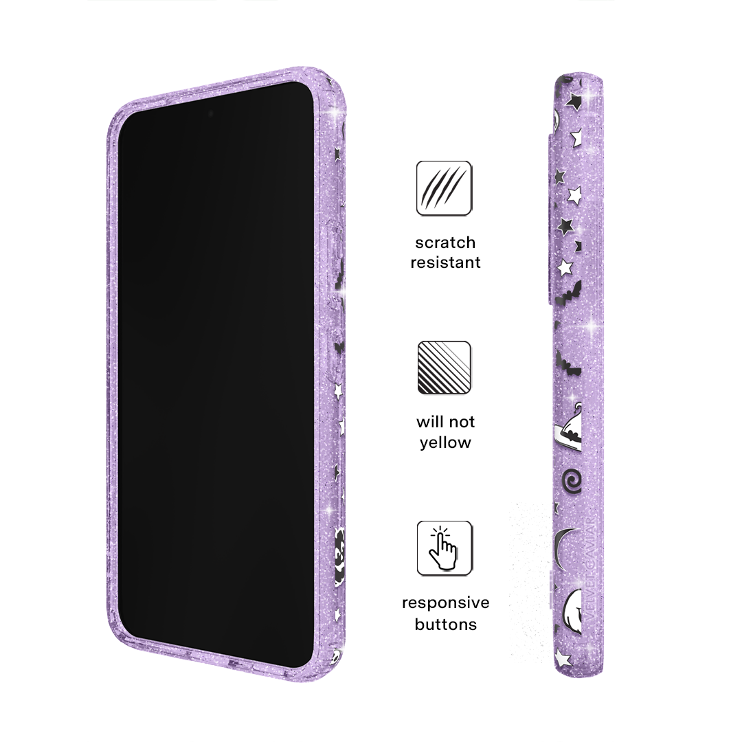 Witchy Lilac Glitter Samsung Case